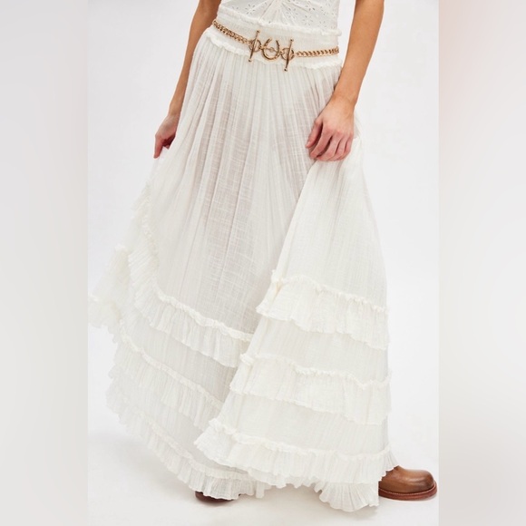 Free People FP One Brynn White Maxi Skirt - Picture 4 of 9